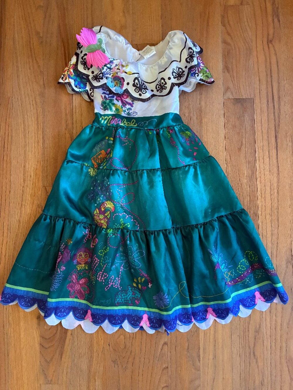 Disney Encanto Mirabel Fantasy Play Costume Dress Girls 4-6X